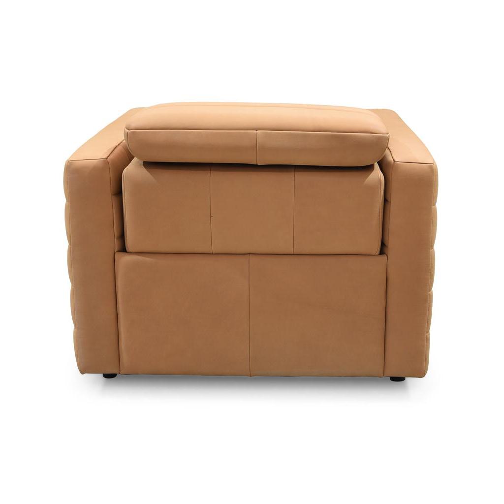 Juno Power Recliner Chair Tan Leather 4 Juno Power Recliner Chair Tan Leather - Image 4