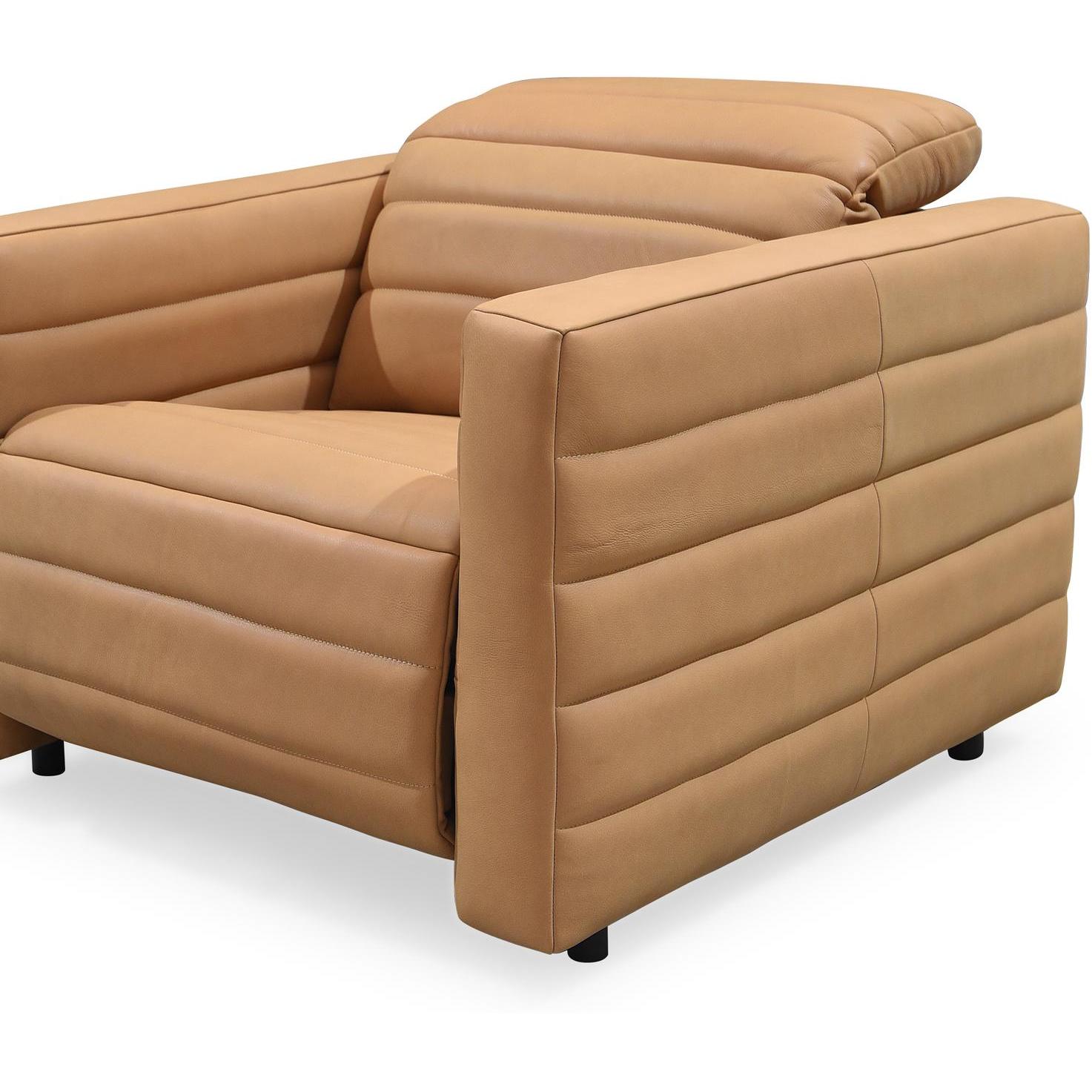 Juno Power Recliner Chair Tan Leather 5 Juno Power Recliner Chair Tan Leather - Image 5