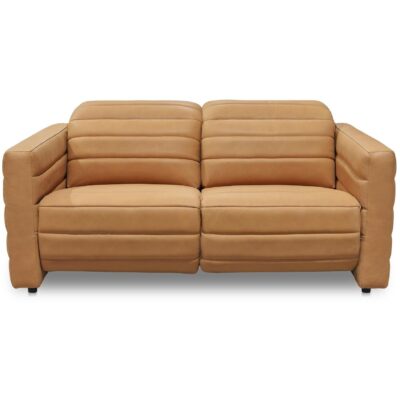 Juno Power Recliner Sofa Tan Leather