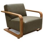 Eckersley Lounge Chair Olive Leather GO-1017-27 GO 1017 27 Eckersley diagR shadsilo