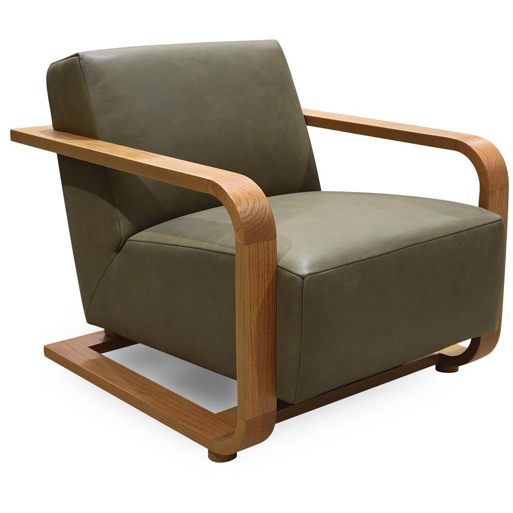 Eckersley Lounge Chair Olive Leather 2 Eckersley Lounge Chair Olive Leather - Image 2