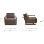 Eckersley Lounge Chair Cool Brown Leather GO-1017-39 GO 1017 39 70