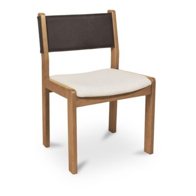 Carol Dining Chair Deep Brown Leather Set of Two