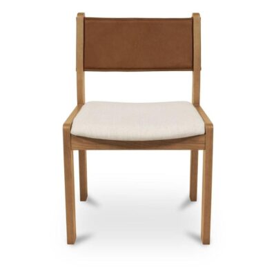 Carol Dining Chair Tan Leather Set of Two