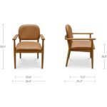 Norrie Dining Chair Brown Leather GO-1022-03 GO 1022 03 70