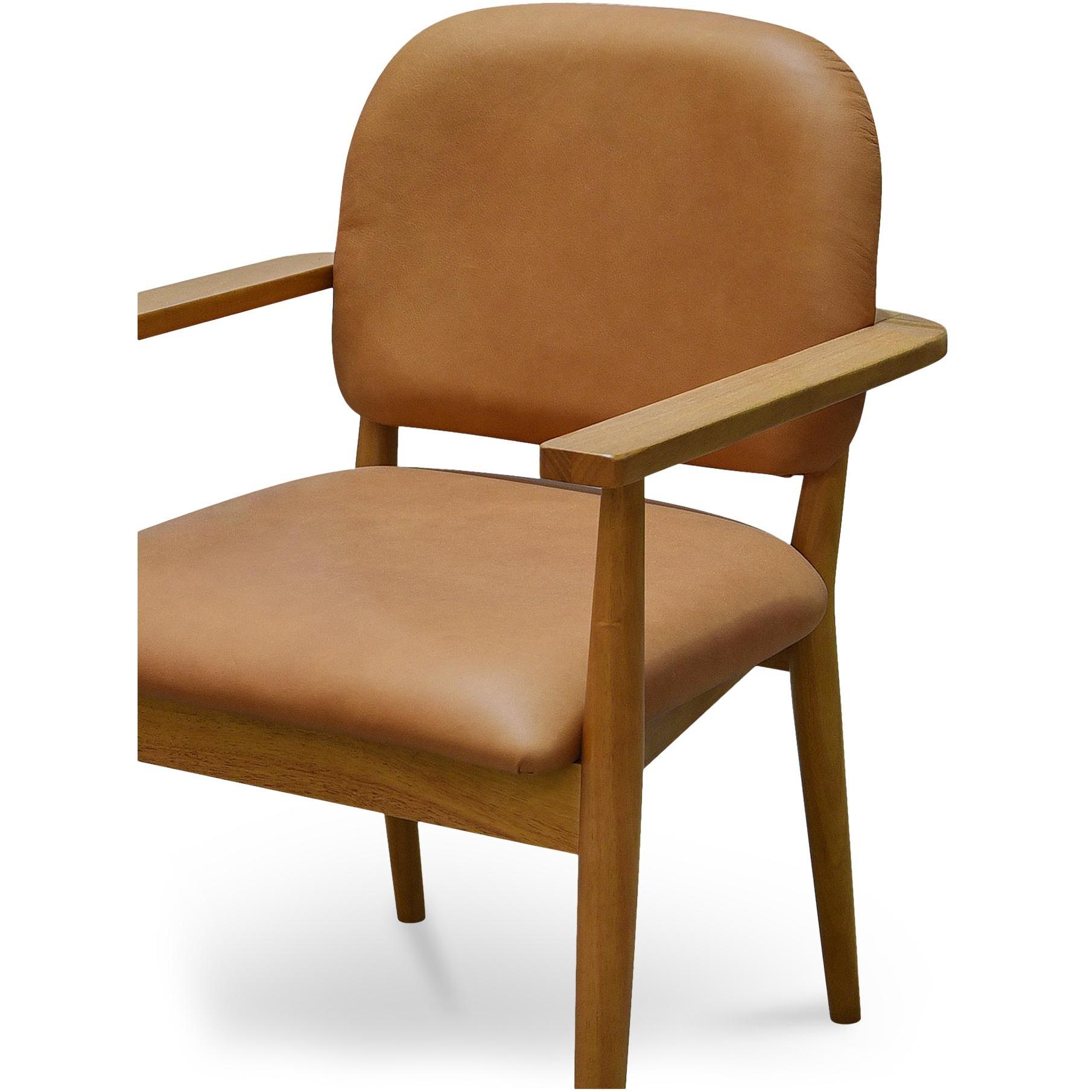 Norrie Dining Chair Brown Leather 5 Norrie Dining Chair Brown Leather - Image 5