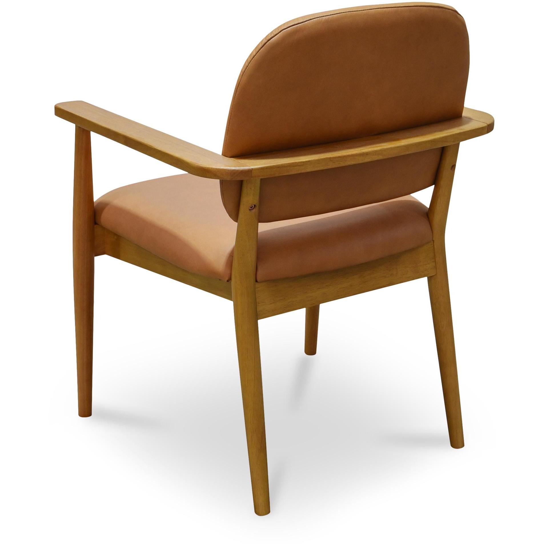 Norrie Dining Chair Brown Leather 2 Norrie Dining Chair Brown Leather - Image 2
