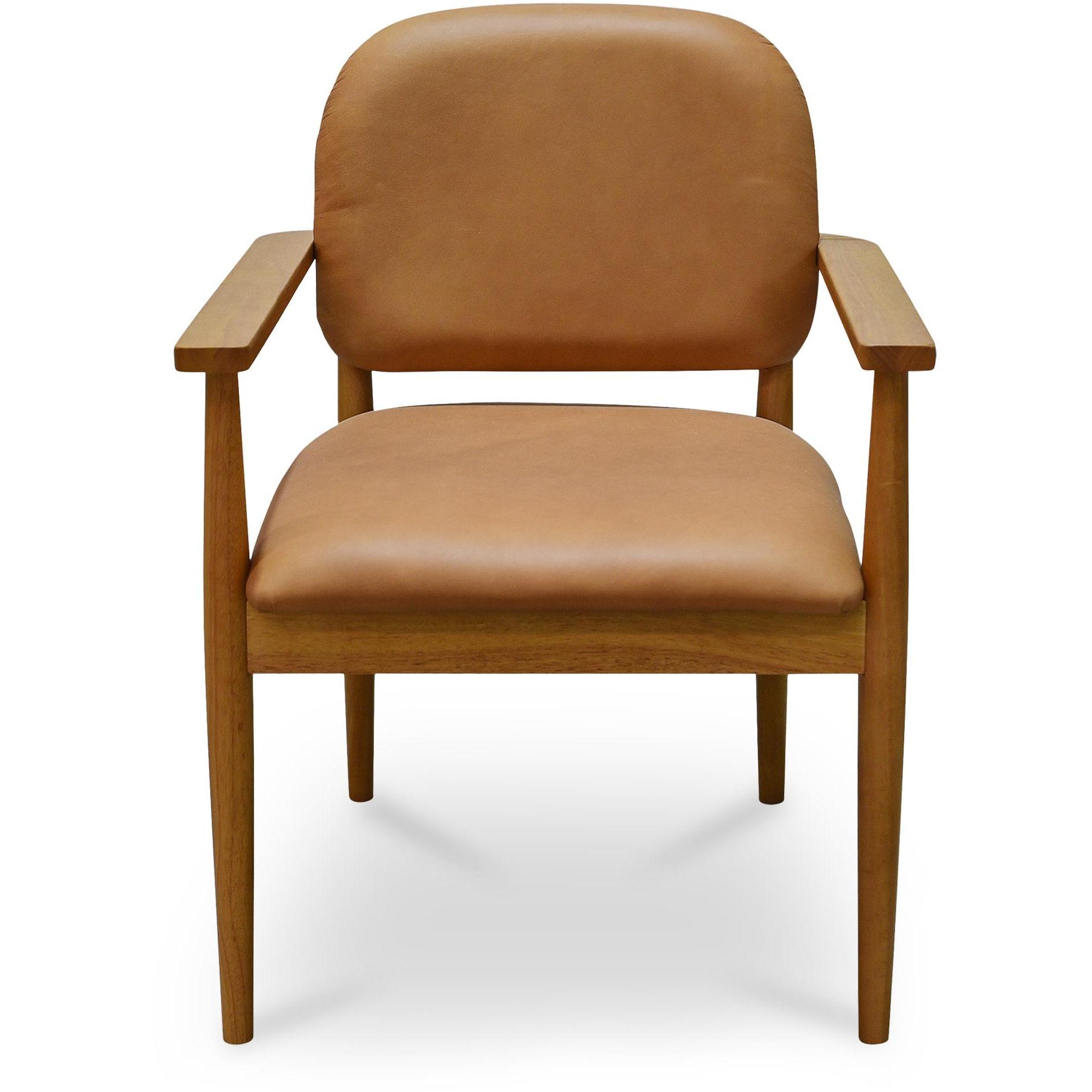Norrie Dining Chair Brown Leather