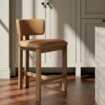 Morel Counter Stool Brown Leather 15 Morel Counter Stool Brown Leather GO-1024-03 GO 1024 03 10