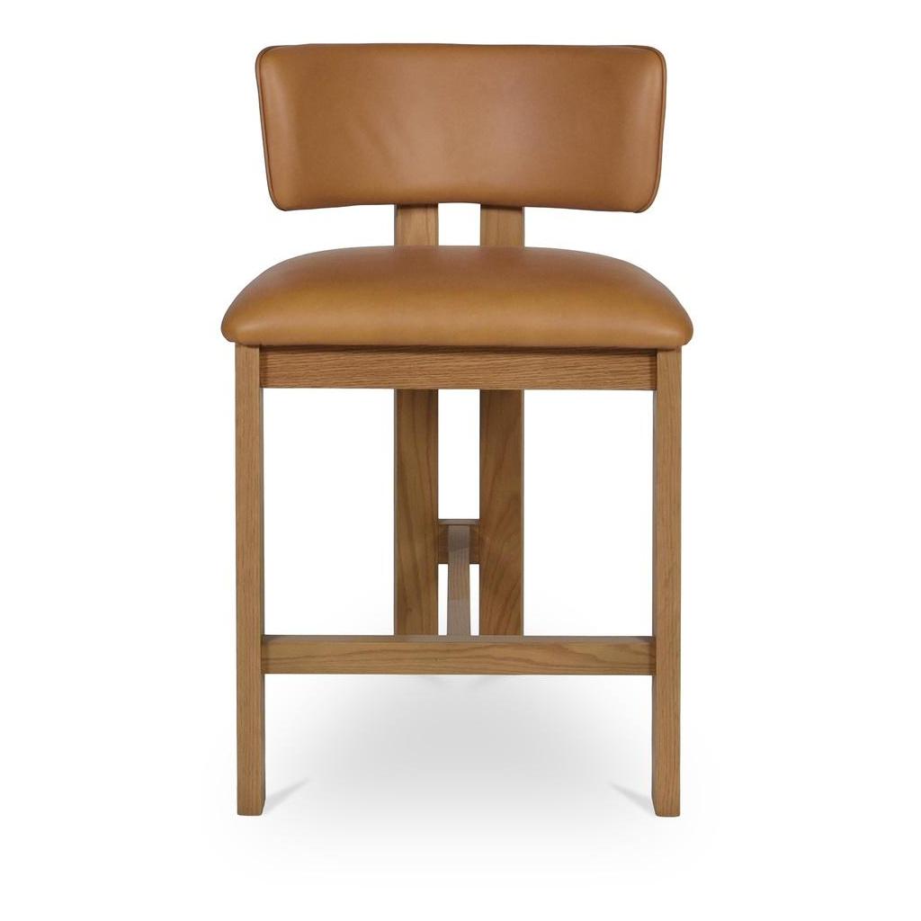 Morel Counter Stool Brown Leather 1 Morel Counter Stool Brown Leather