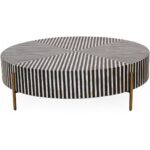 Chameau Medium Coffee Table Black and White GZ-1139-37 GZ 1139 37 01
