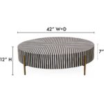 Chameau Medium Coffee Table Black and White GZ-1139-37 GZ 1139 37 70