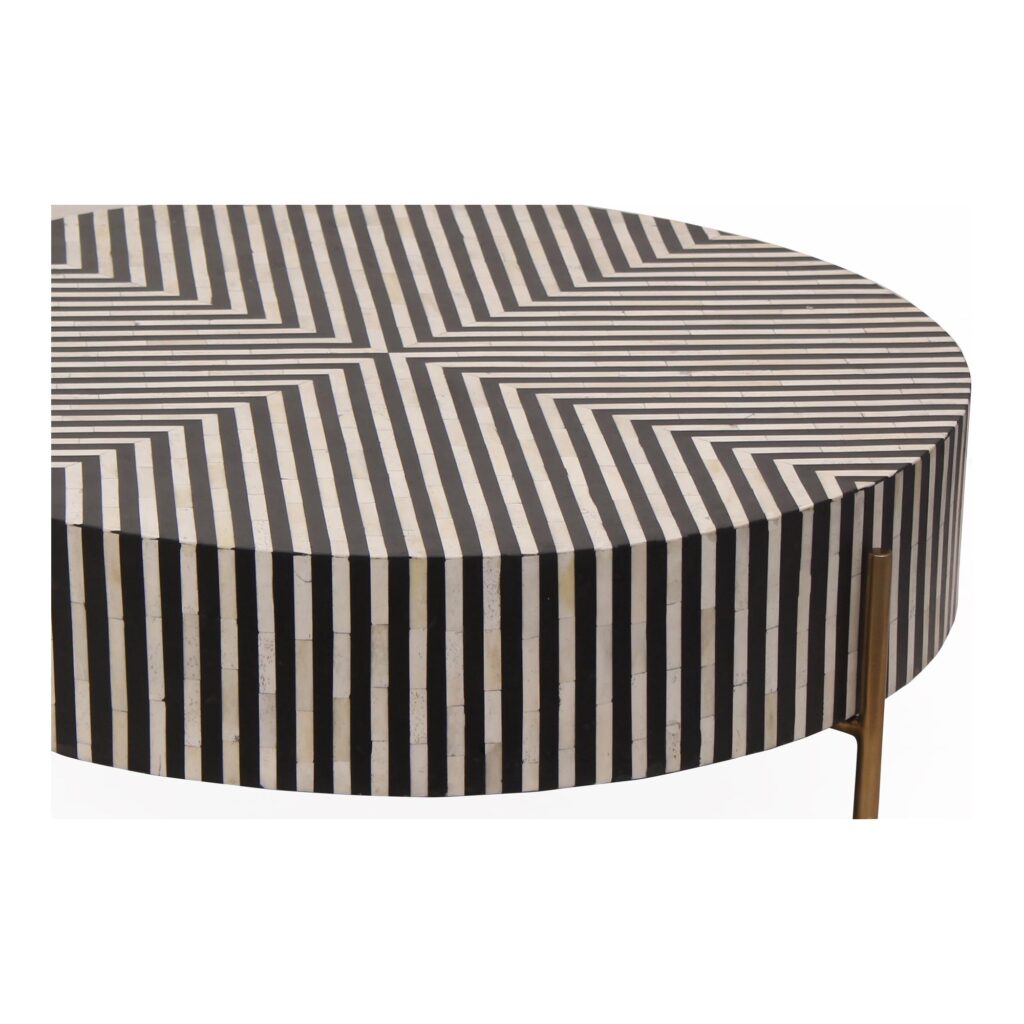 Chameau Small Coffee Table Black and White - Image 4