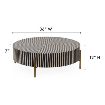 Chameau Small Coffee Table Black and White GZ-1147-37 GZ 1147 37 70