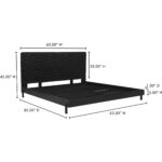 Misaki Queen Bed Black GZ-1160-02-0 GZ 1160 02 0 70