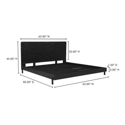 Misaki Queen Bed Black GZ-1160-02-0 GZ 1160 02 0 70