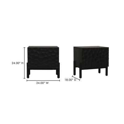 Misaki Nightstand Black GZ-1162-02 GZ 1162 02 70