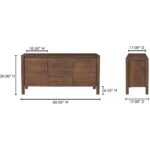 Wiley 3 Drawer Sideboard Vintage Brown GZ-1164-03 GZ 1164 03 70