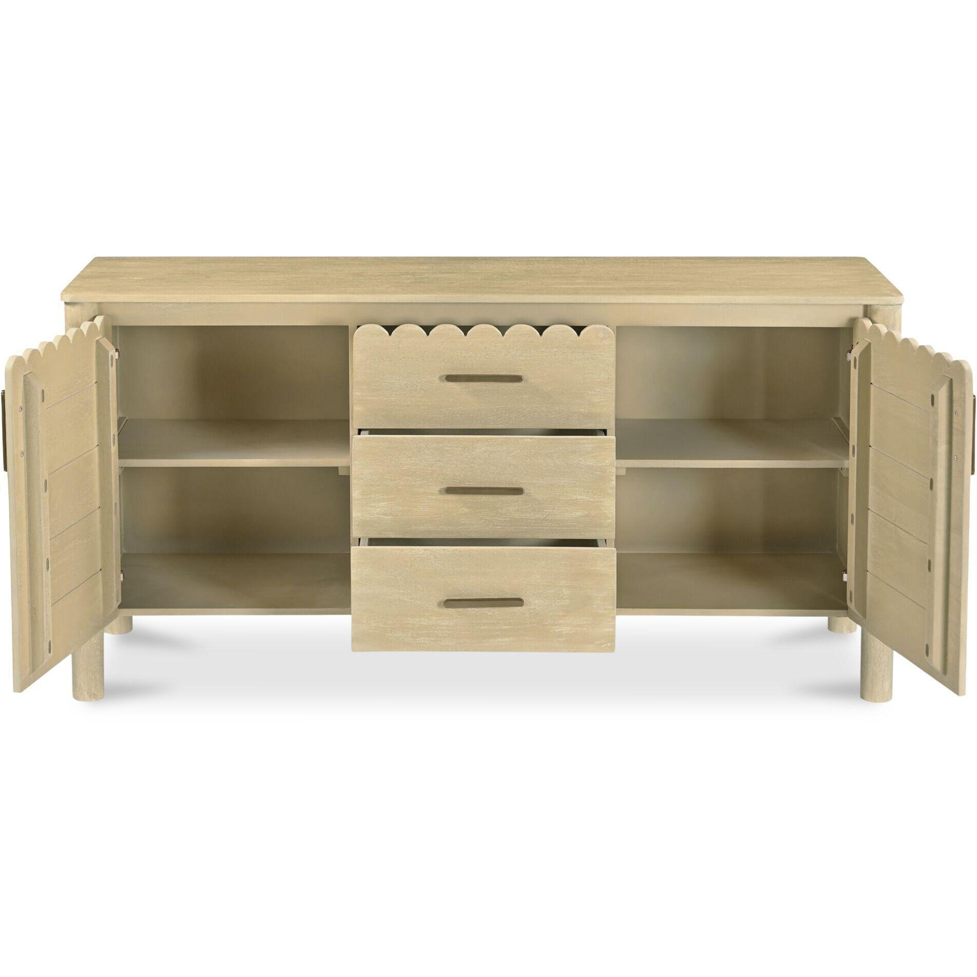 Wiley 3 Drawer Sideboard Natural 2 Wiley 3 Drawer Sideboard Natural - Image 2