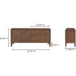 Wiley 4 Door Sideboard Vintage Brown GZ-1165-03 GZ 1165 03 70
