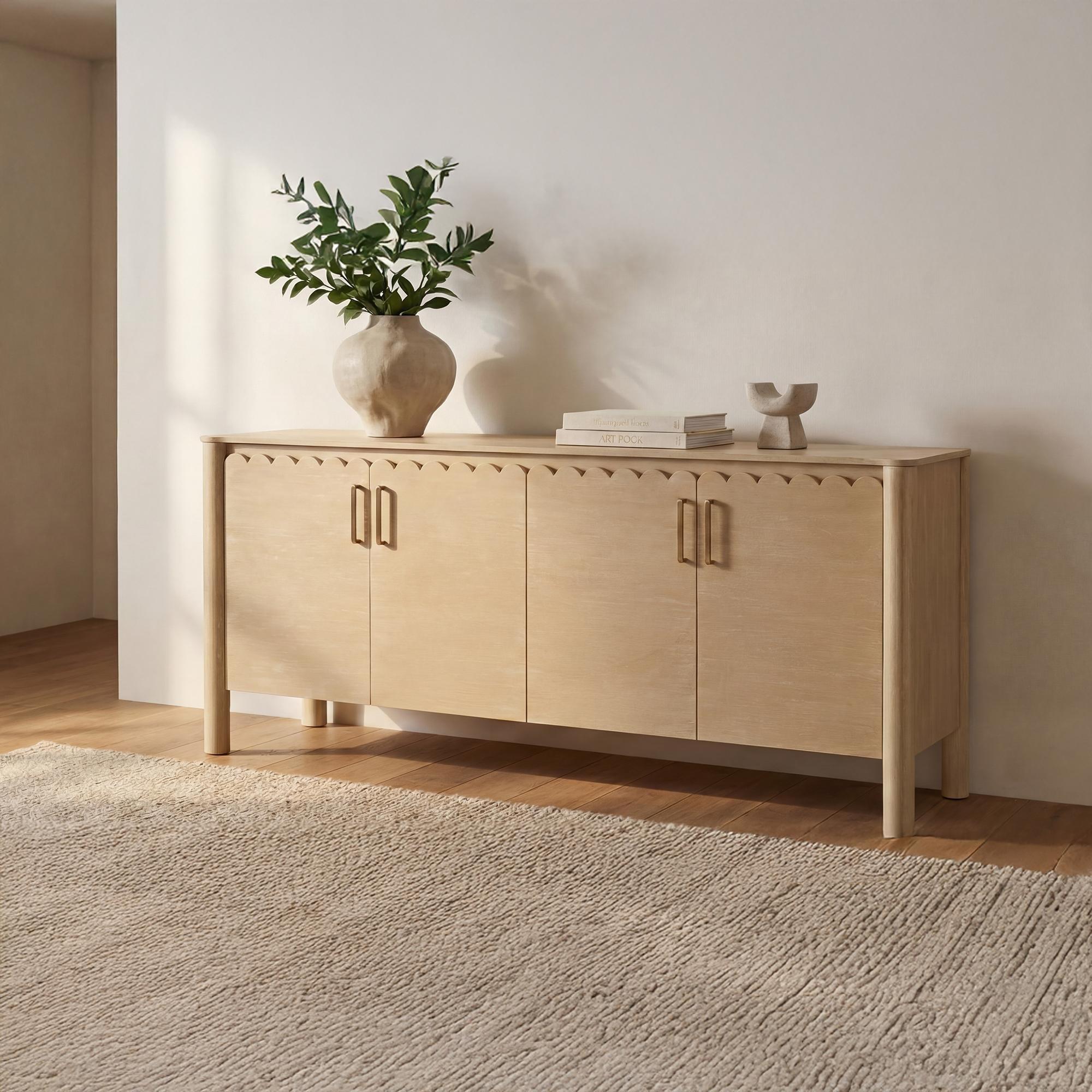 Wiley 4 Door Sideboard Natural 2 Wiley 4 Door Sideboard Natural - Image 2