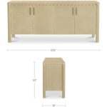 Wiley 4 Door Sideboard Natural 5 Wiley 4 Door Sideboard Natural GZ-1165-24 GZ 1165 24 70 dim