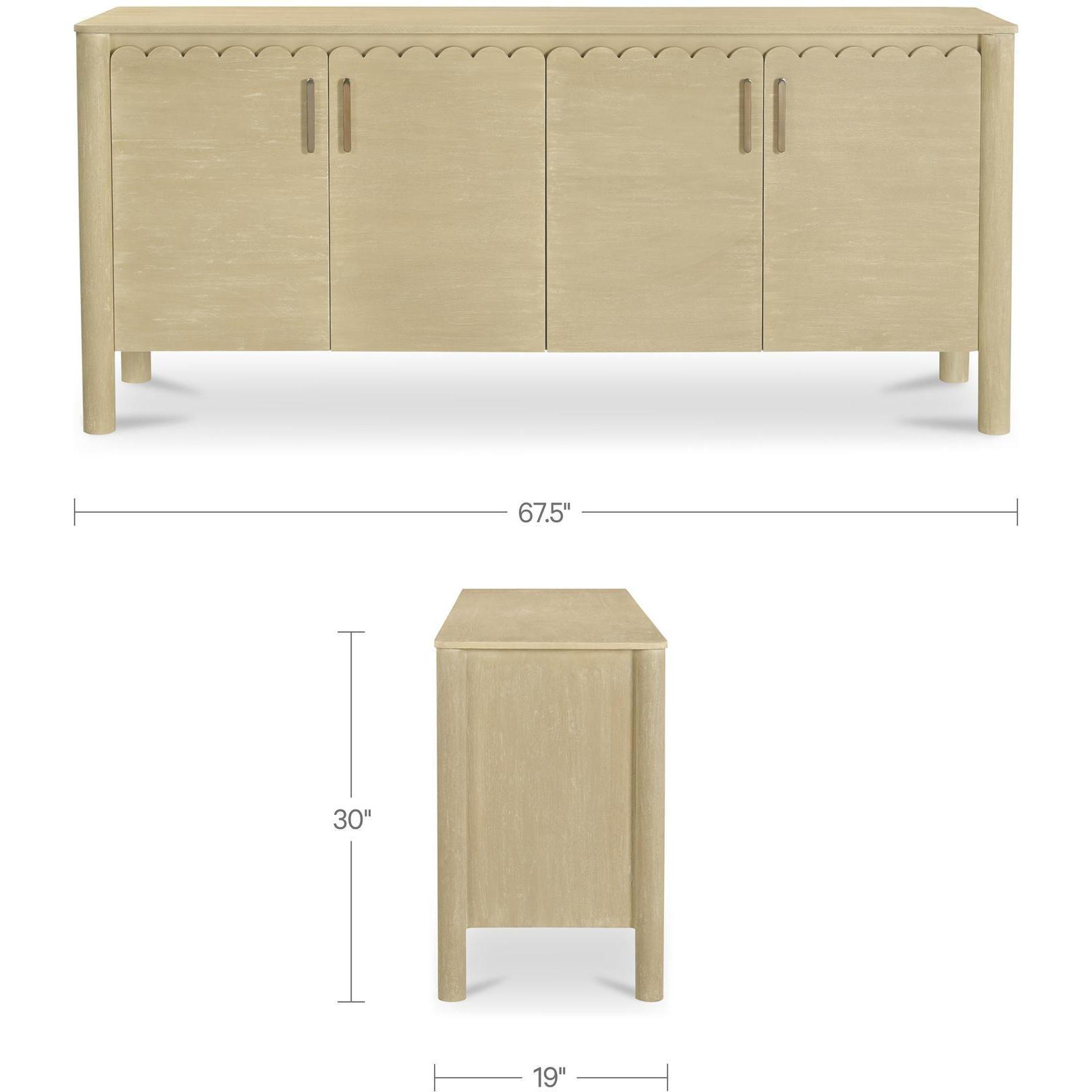Wiley 4 Door Sideboard Natural 3 Wiley 4 Door Sideboard Natural - Image 3