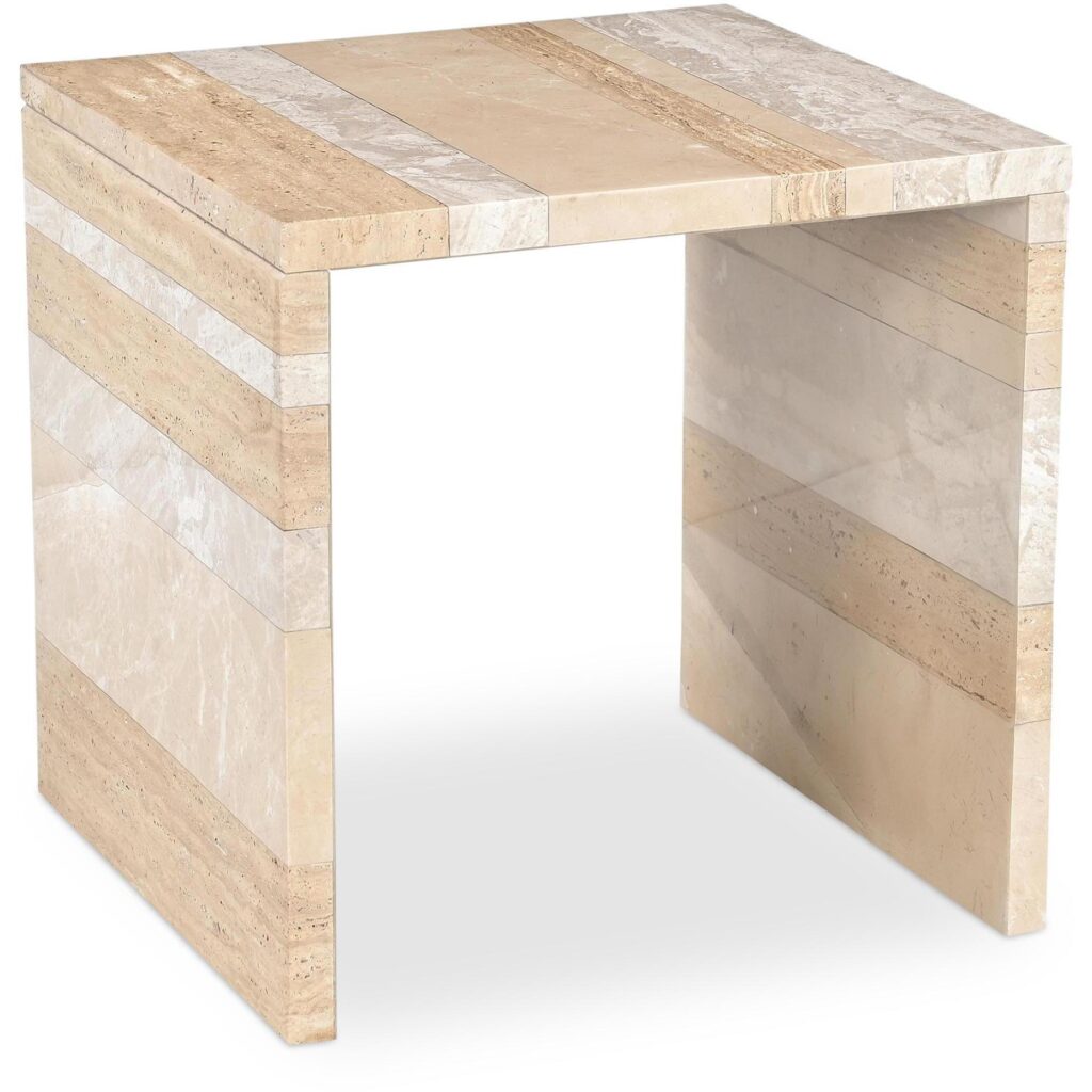 Rosa Accent Table Multicolor Marble - Image 2