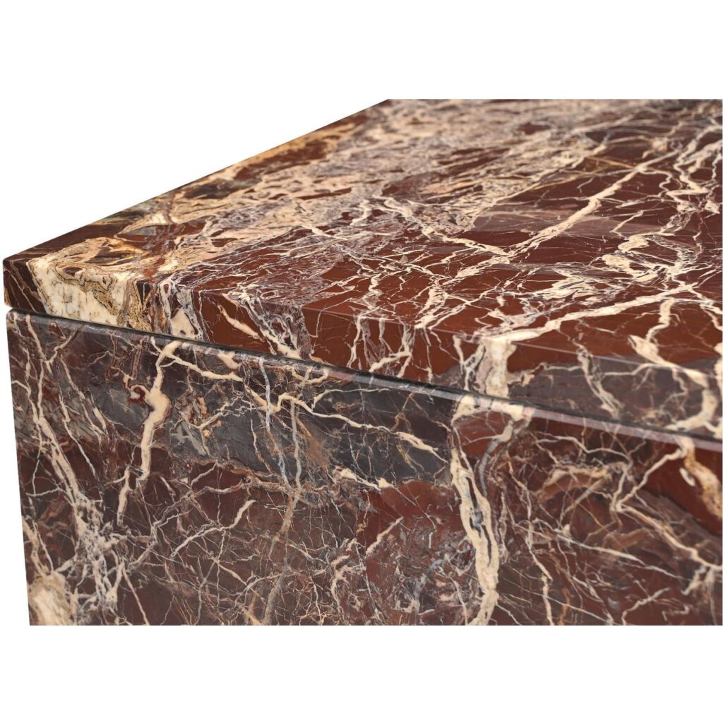 Rosa Coffee Table Rosso Levnato Marble - Image 5