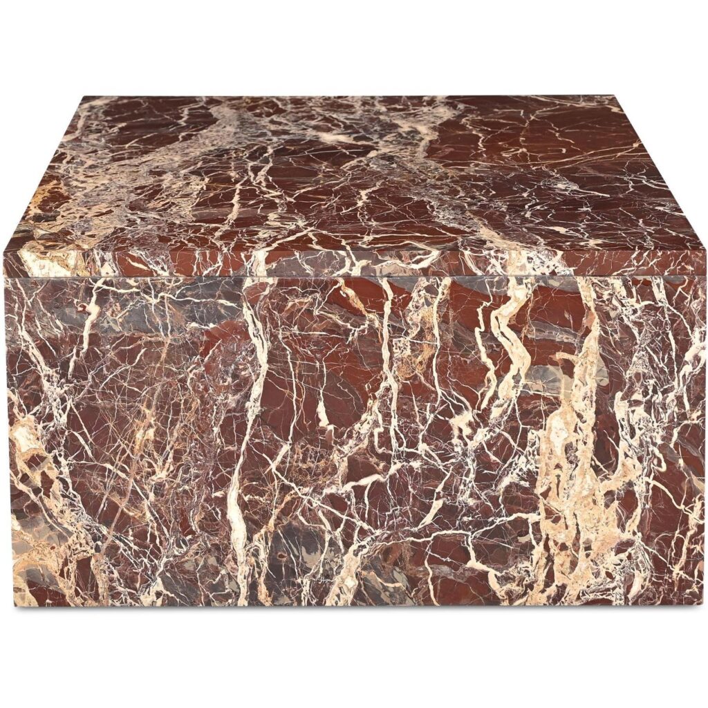 Rosa Coffee Table Rosso Levnato Marble - Image 6