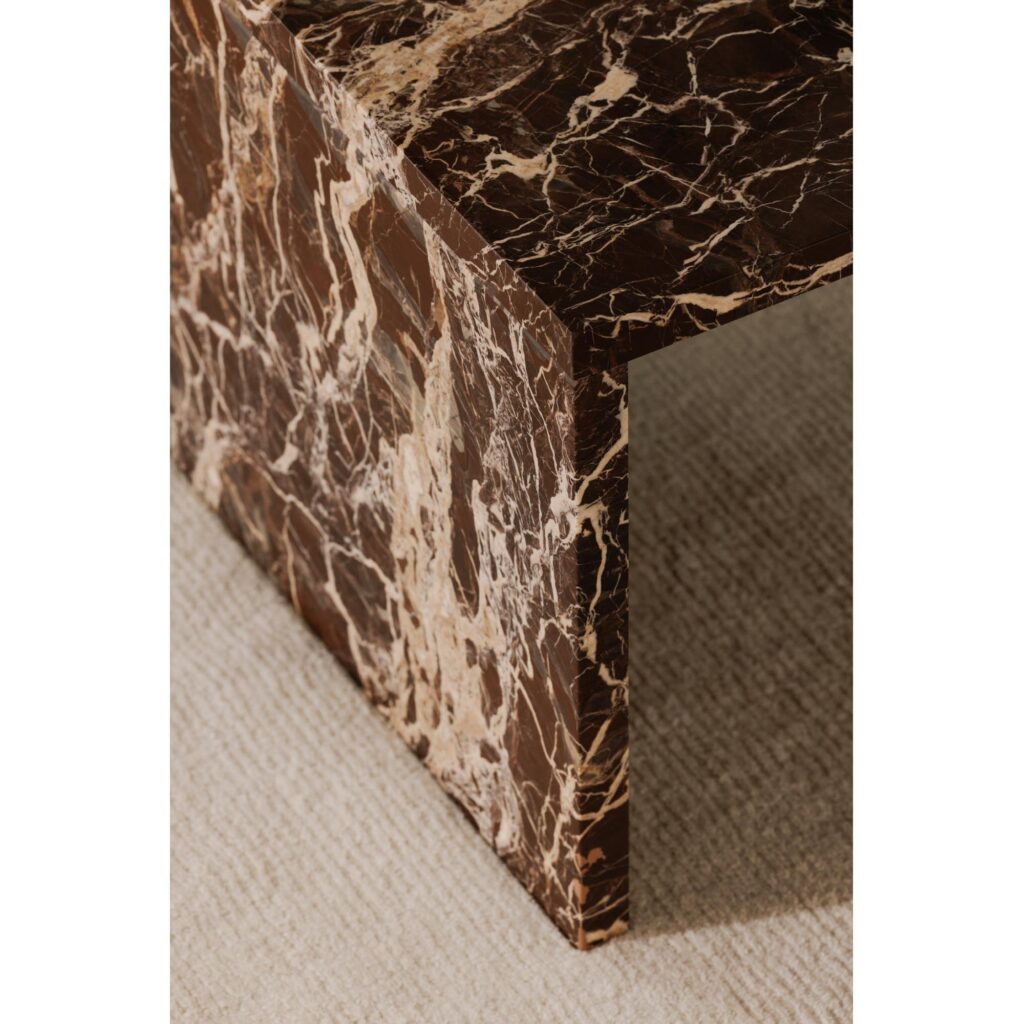 Rosa Coffee Table Rosso Levnato Marble - Image 12