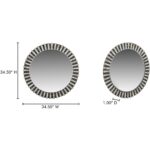 Isolde Mirror Black and Beige Marble GZ-1183-37 GZ 1183 37 70