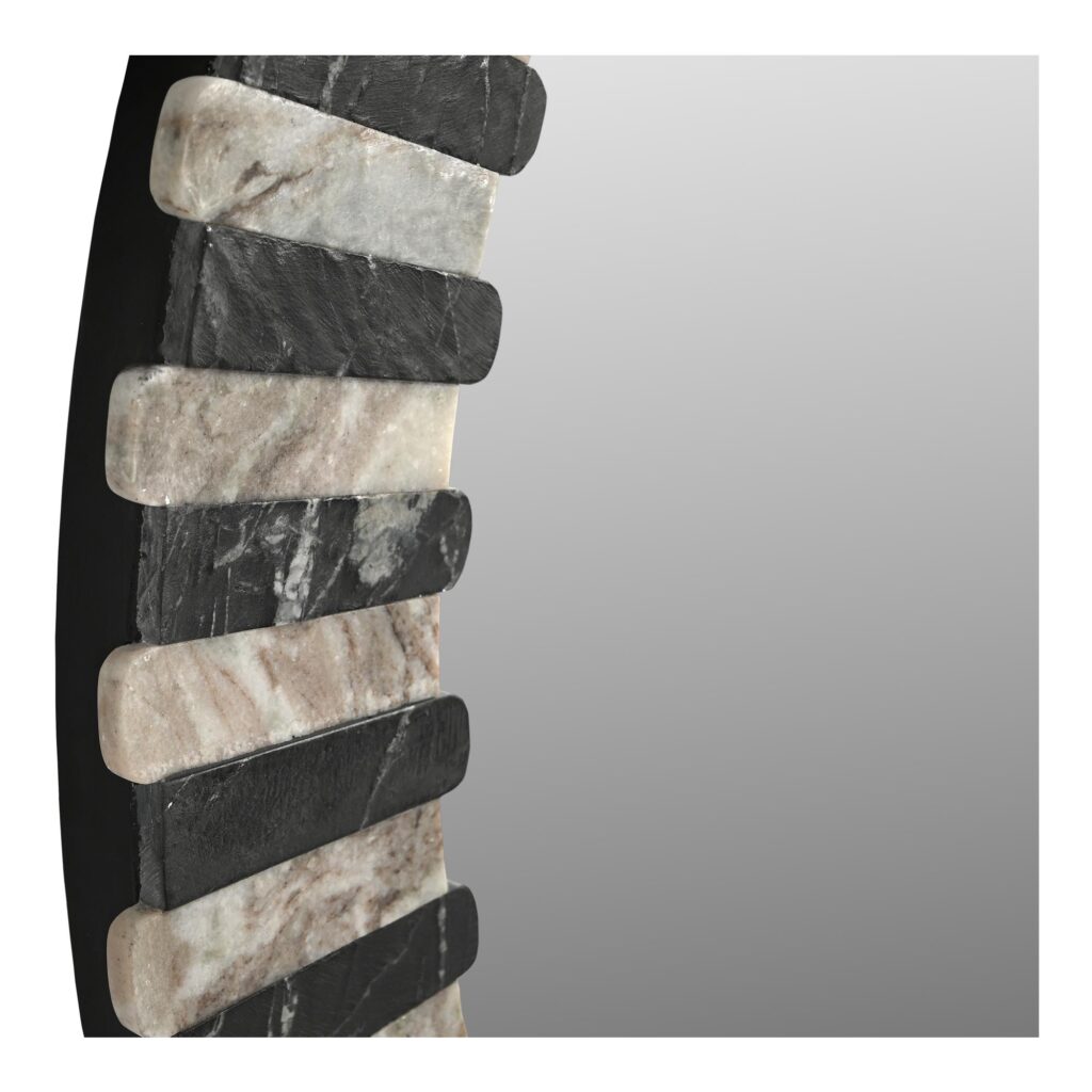 Isolde Mirror Black and Beige Marble - Image 4