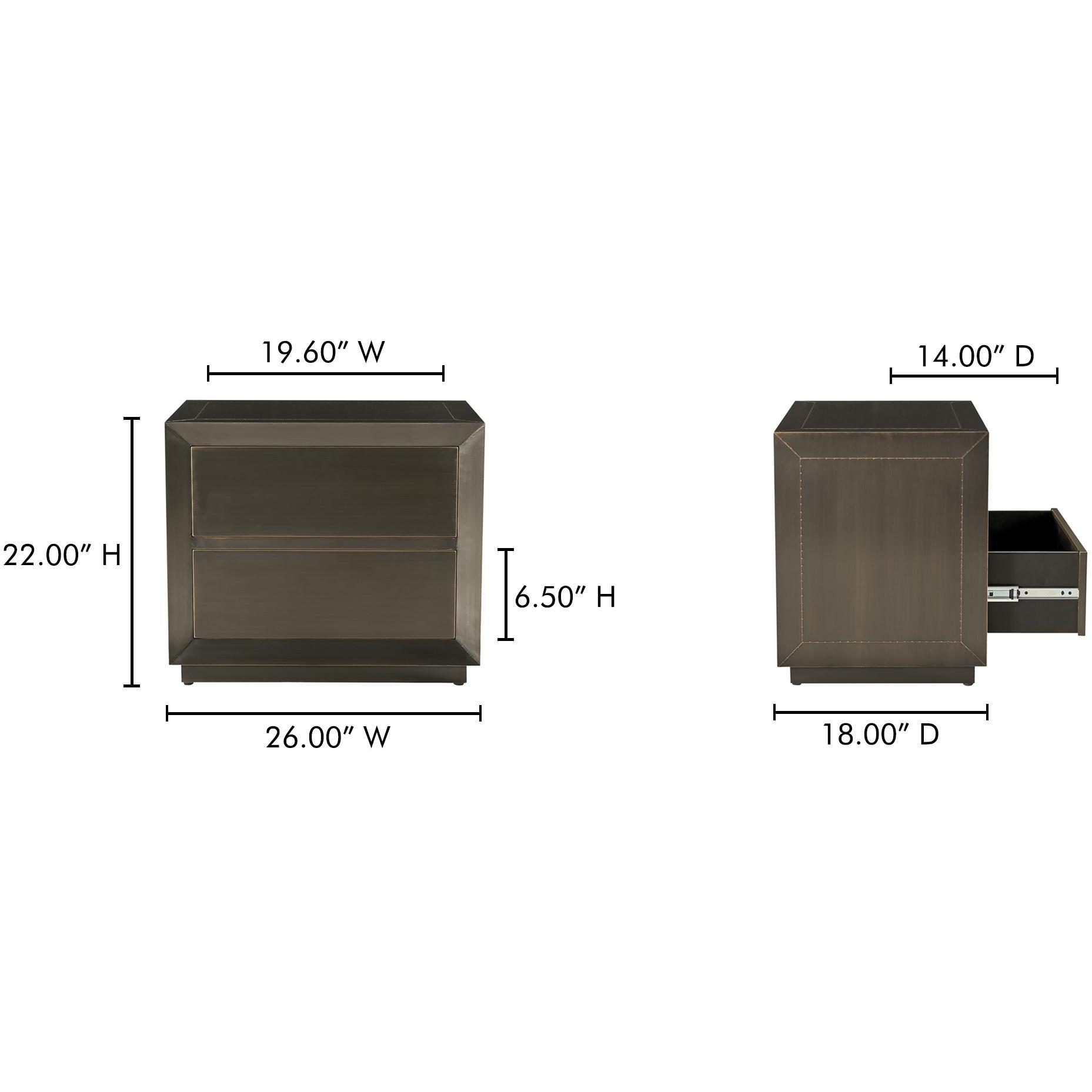 Dawson Nightstand Deep Bronze 9 Dawson Nightstand Deep Bronze - Image 9