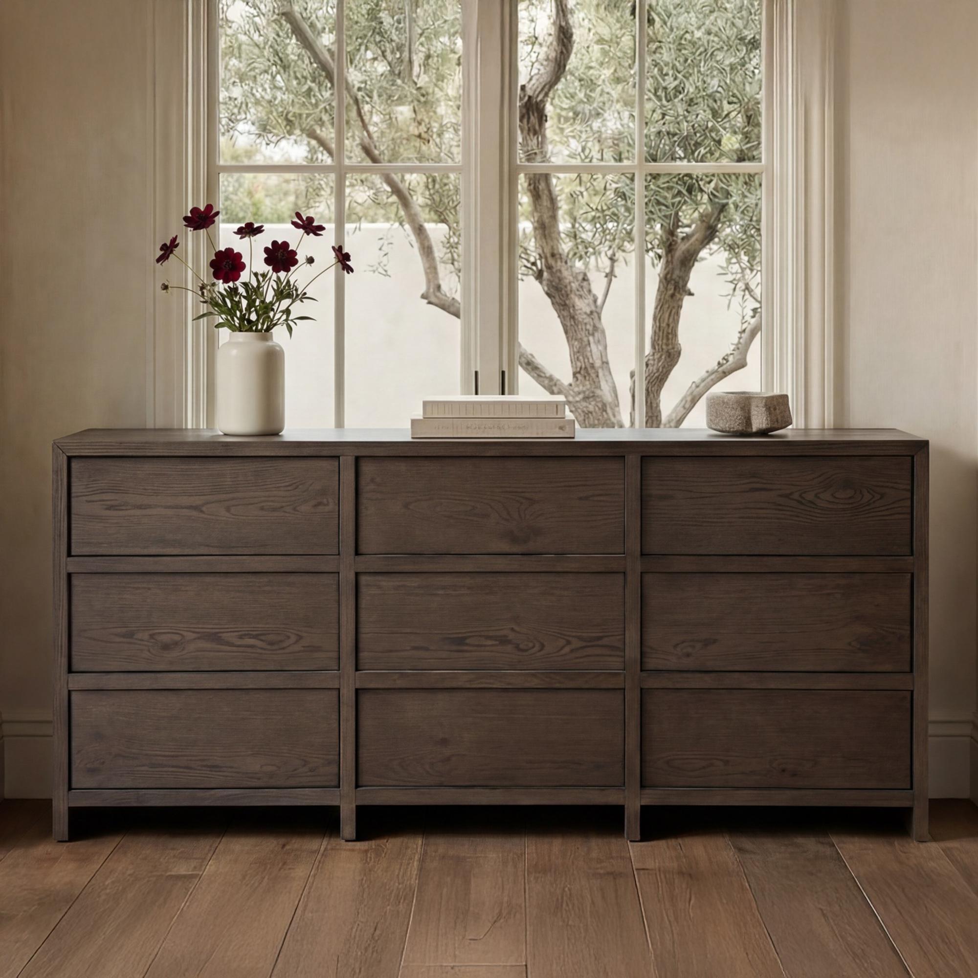Jenson 9 Drawer Dresser Brown 2 Jenson 9 Drawer Dresser Brown - Image 2