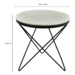 Haley Side Table Black Base IK-1001-02 IK 1001 02 70