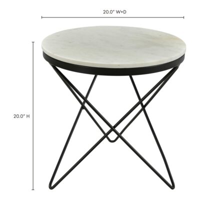 Haley Side Table Black Base IK-1001-02 IK 1001 02 70