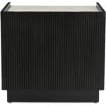 Carter Nightstand Black IK-1035-02 IK 1035 02 Carter back shadsilo