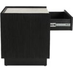 Carter Nightstand Black IK-1035-02 IK 1035 02 Carter side open shadsilo