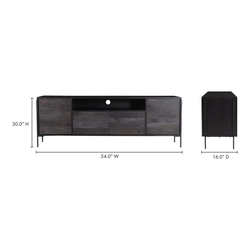 Tobin Entertainment Unit Charcoal Grey - Image 9