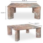 Segment Coffee Table Orange Levante Marble JD-1048-12-0 JD 1048 12 0 70