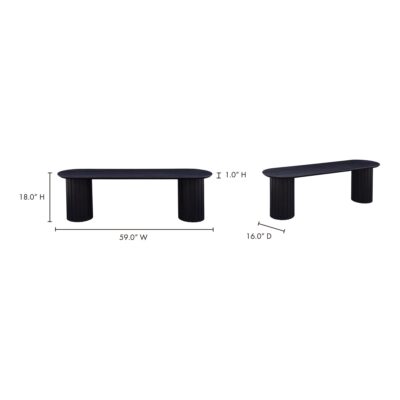 Povera Dining Bench Black JD-1053-02-0 JD 1053 02 70