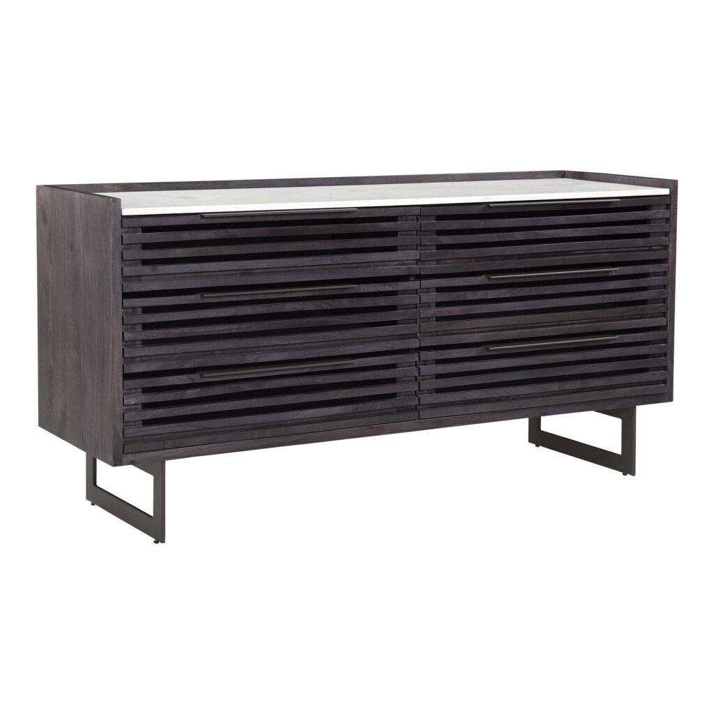 Paloma 6 Drawer Dresser Black - Image 2