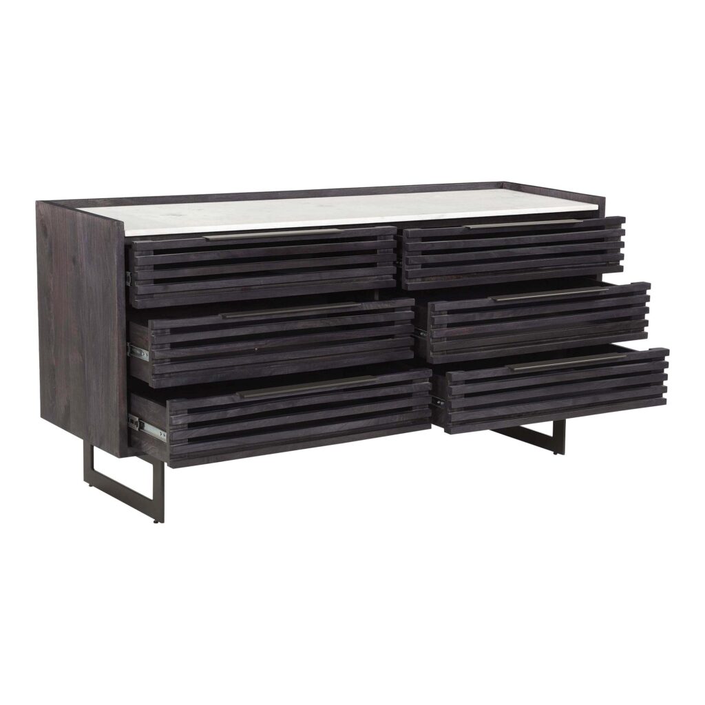 Paloma 6 Drawer Dresser Black - Image 3