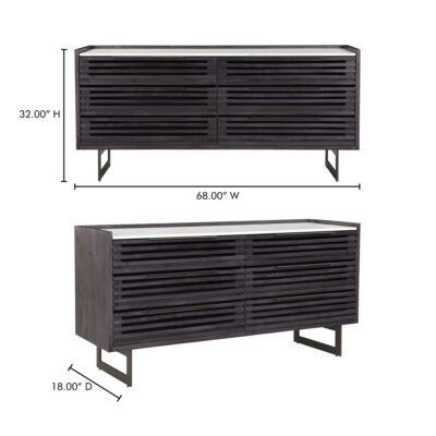 Paloma 6 Drawer Dresser Black JD-1057-07-0 JD 1057 07 70