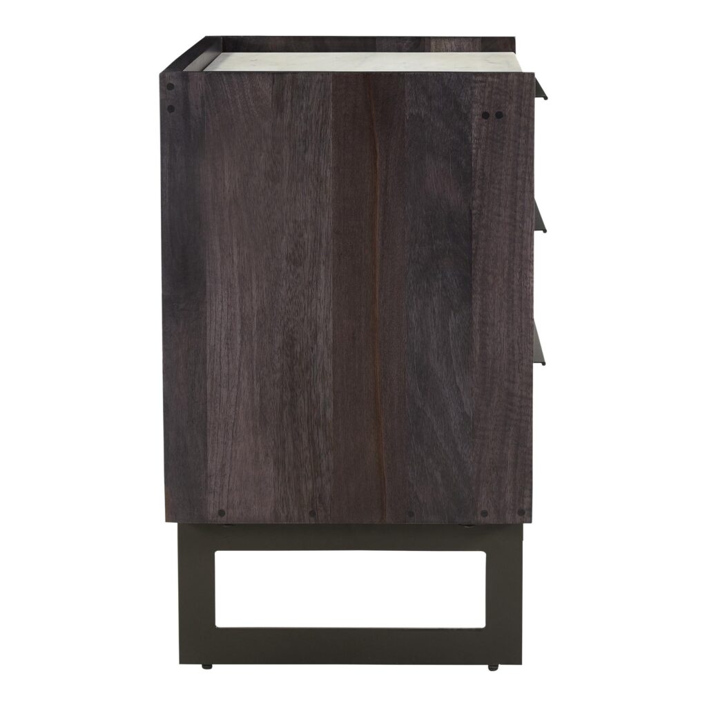 Paloma 3 Drawer Nightstand Charcoal Grey - Image 5