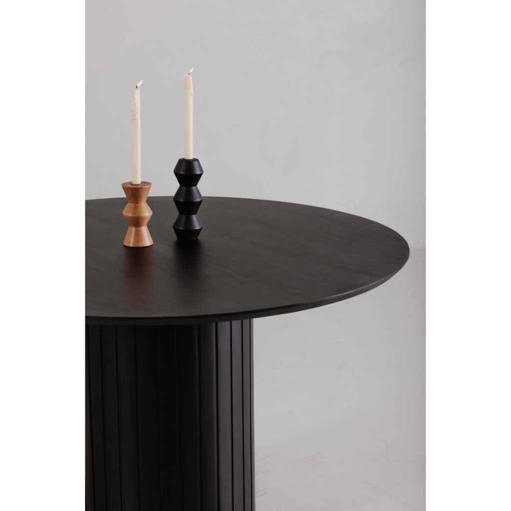 Povera Round Dining Table Black - Image 5