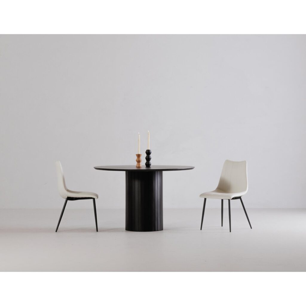 Povera Round Dining Table Black - Image 6