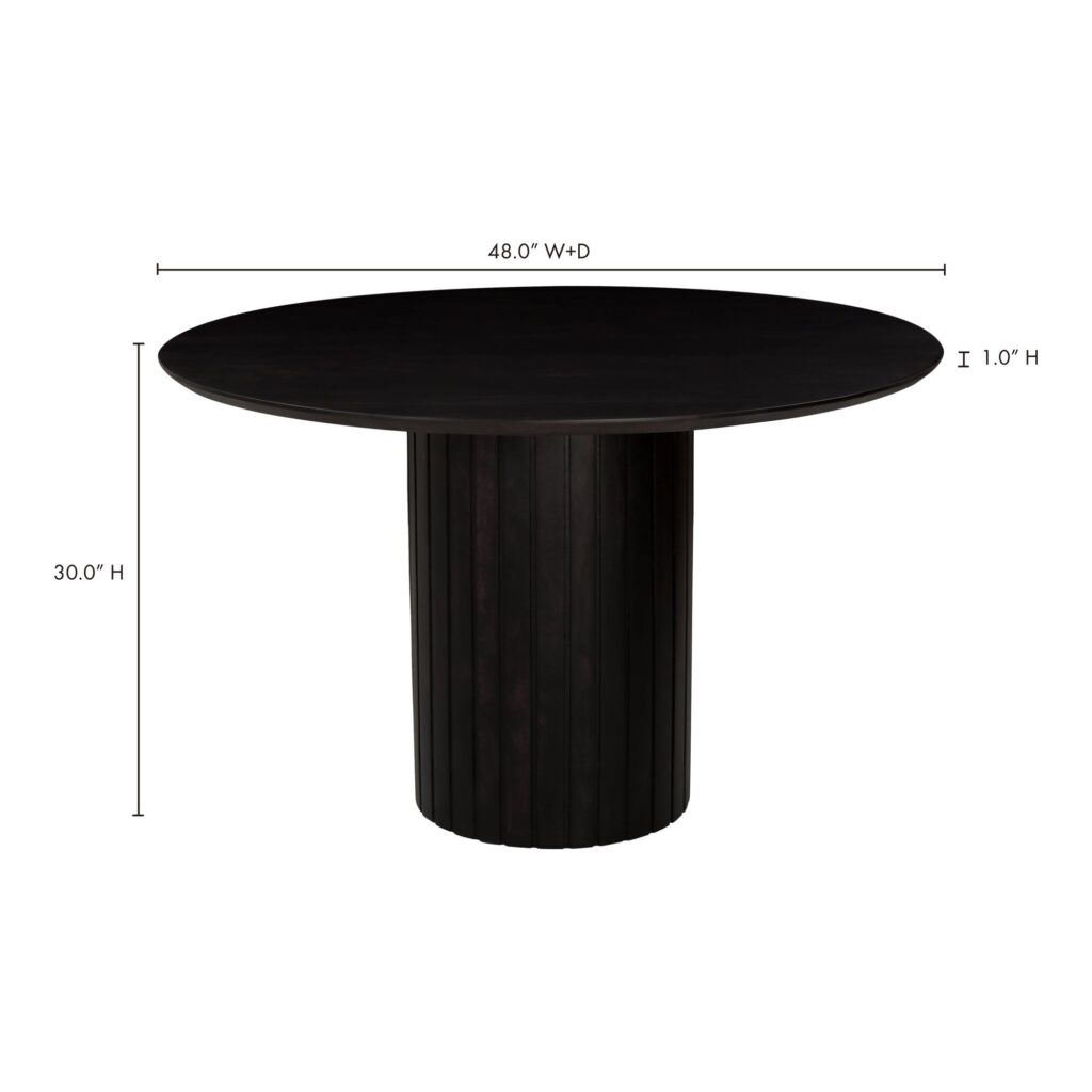 Povera Round Dining Table Black - Image 7