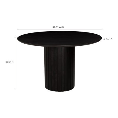 Povera Round Dining Table Black JD-1059-02-0 JD 1059 02 70